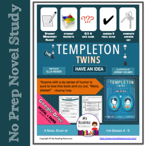 The Templeton Twins Have an Idea novel study