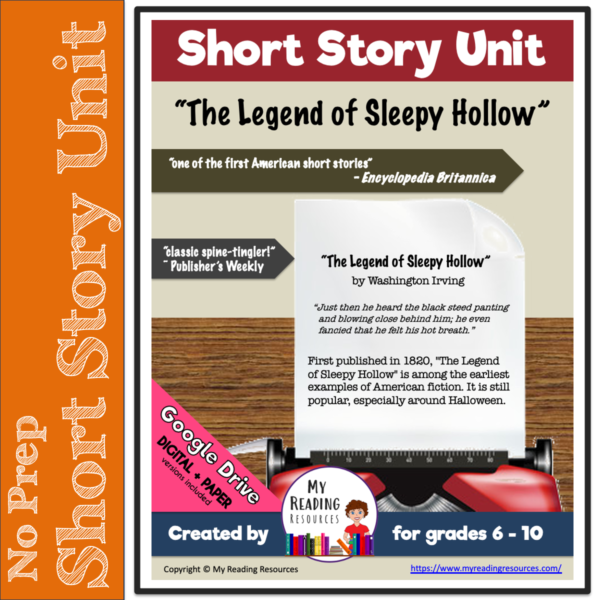 The Legend Of Sleepy Hollow Short Story Unit My Reading Resources the-legend-of-sleepy-hollow-short-story-unit-my-reading-resources