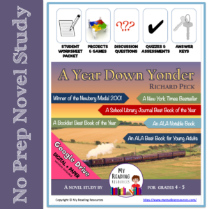 A Year Down Yonder Novel Study